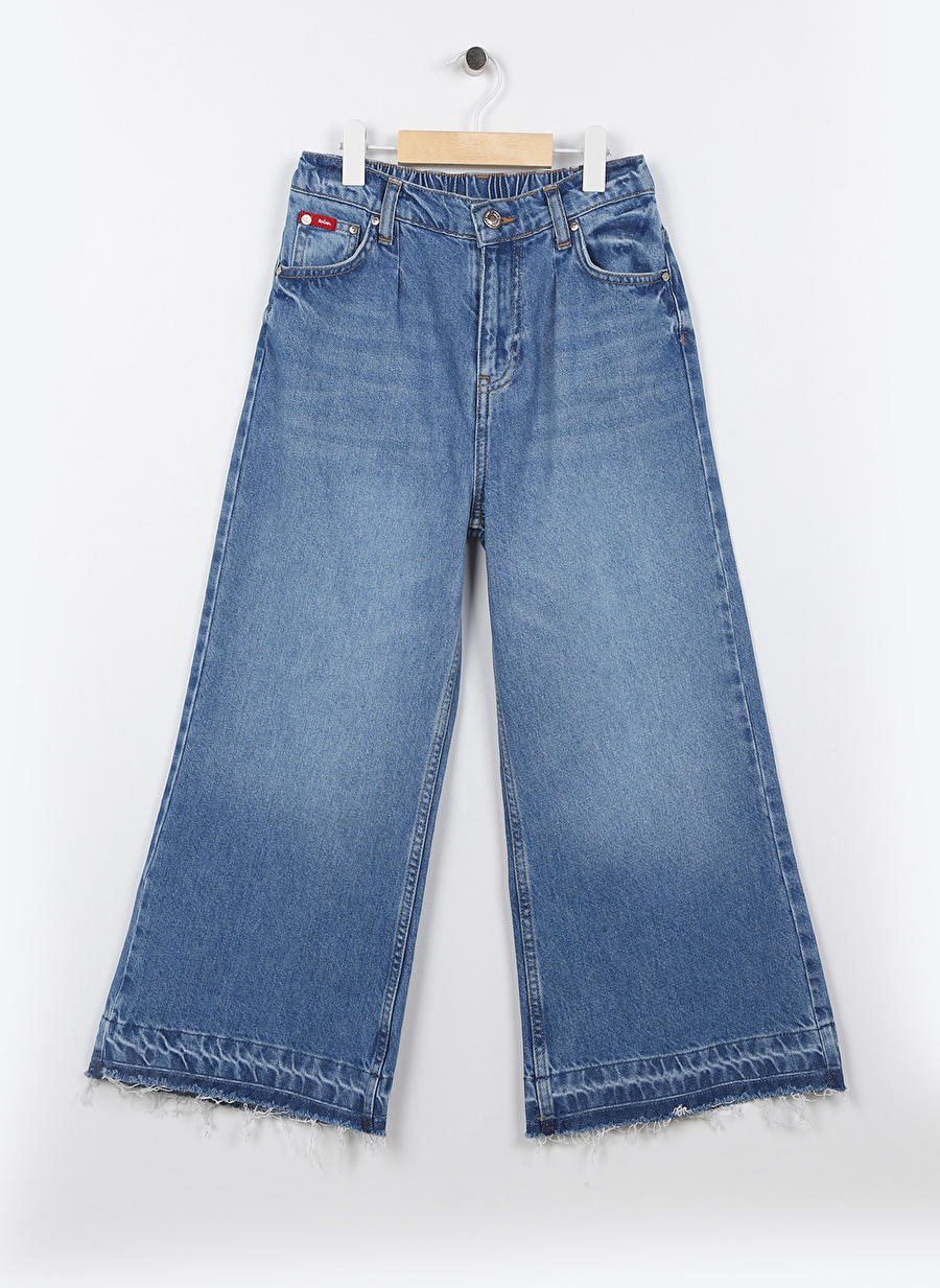 Lee Cooper SANDY MID BLUE Lastikli Bel Mavi Kız Çocuk Denim Pantolon 232 LCG 121011