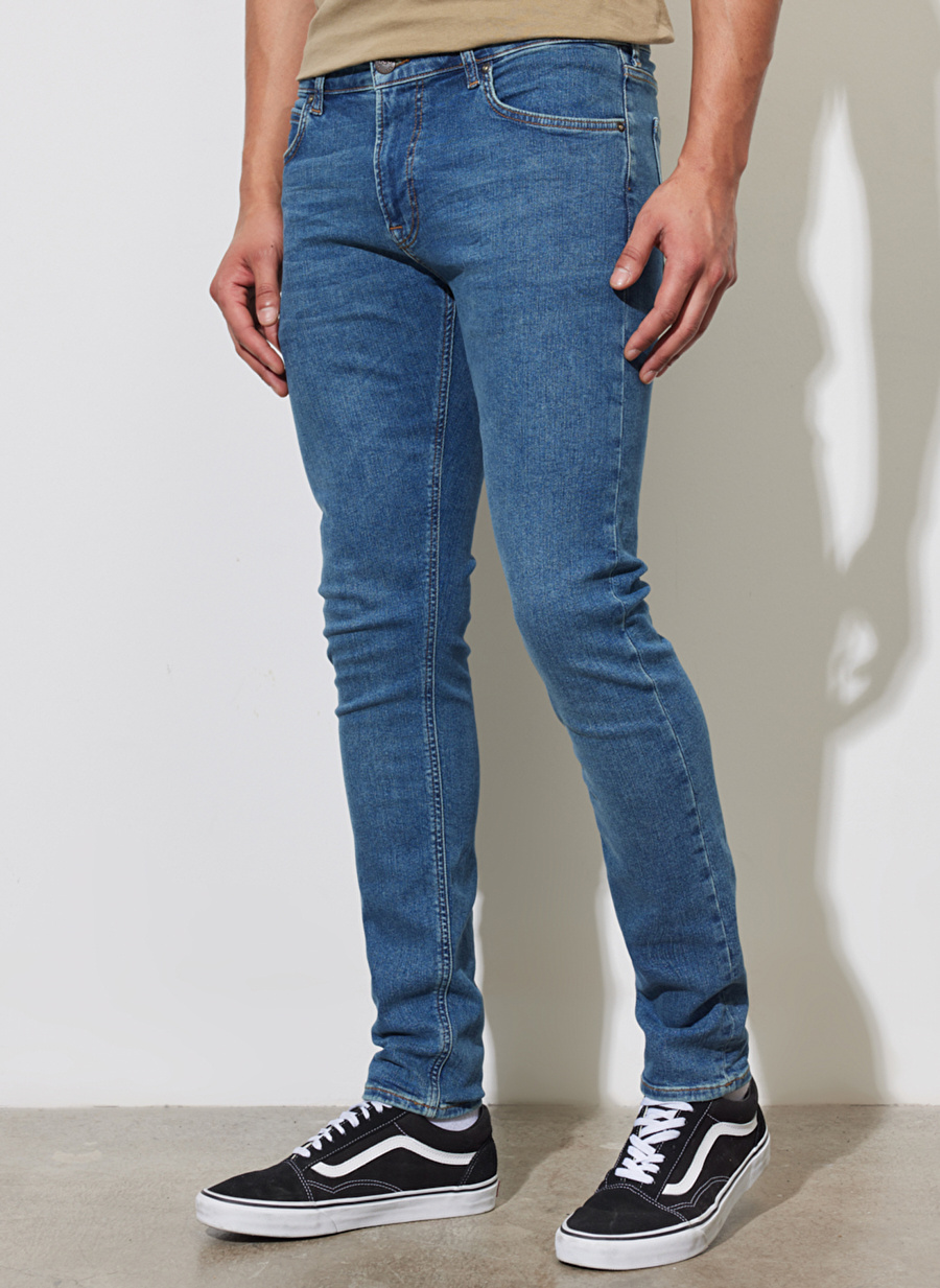 Lee Malone Jean Erkek Normal Bel Skinny Fit Denim Pantolon L736017XT