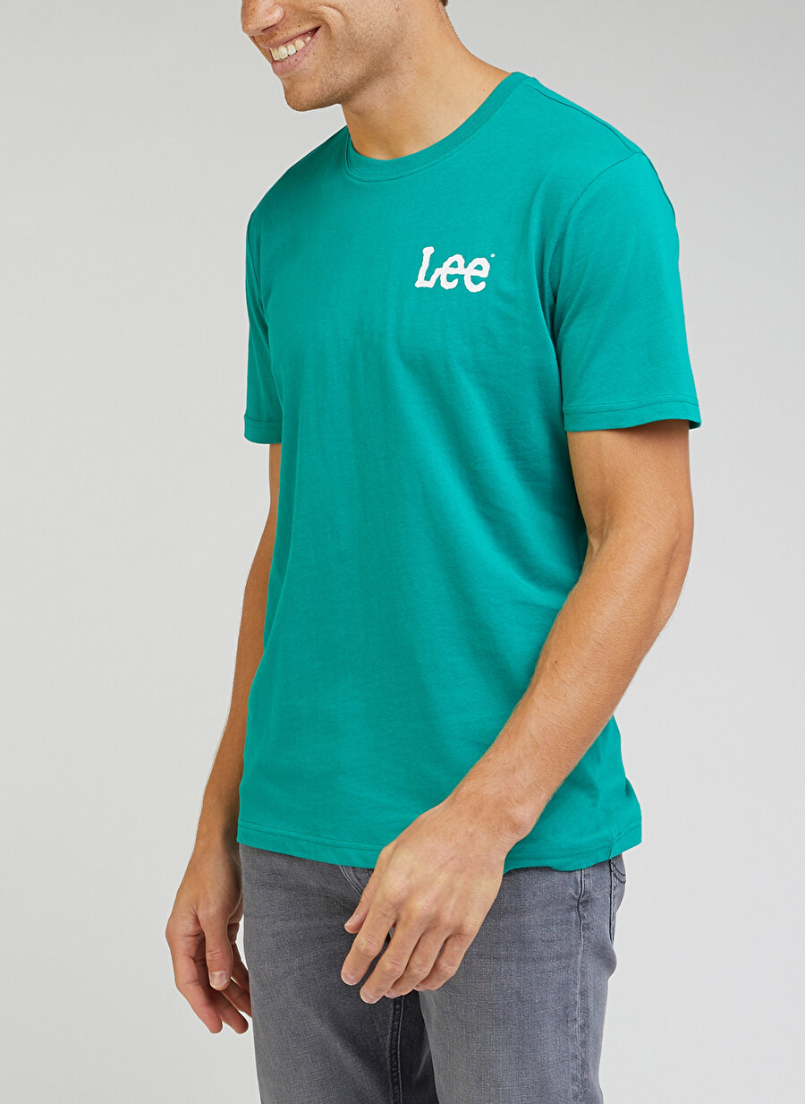 Lee Bisiklet Yaka Yeşil Erkek T-Shirt LL04FQA12_Bisiklet Yaka T-shirt