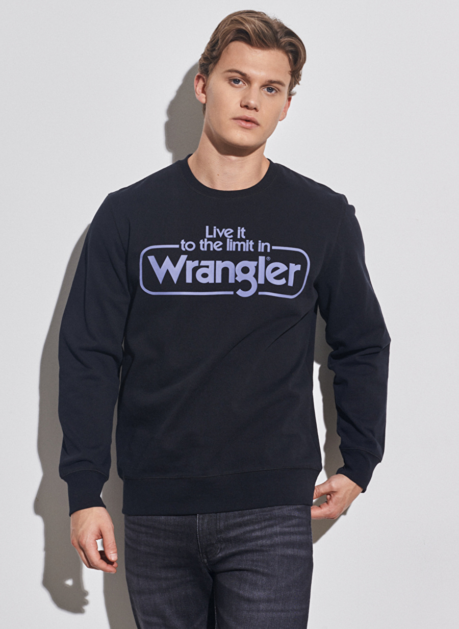 Wrangler Bisiklet Yaka Siyah Erkek Sweatshırt W6F3H1100_Bisiklet Yaka Sweatshirt