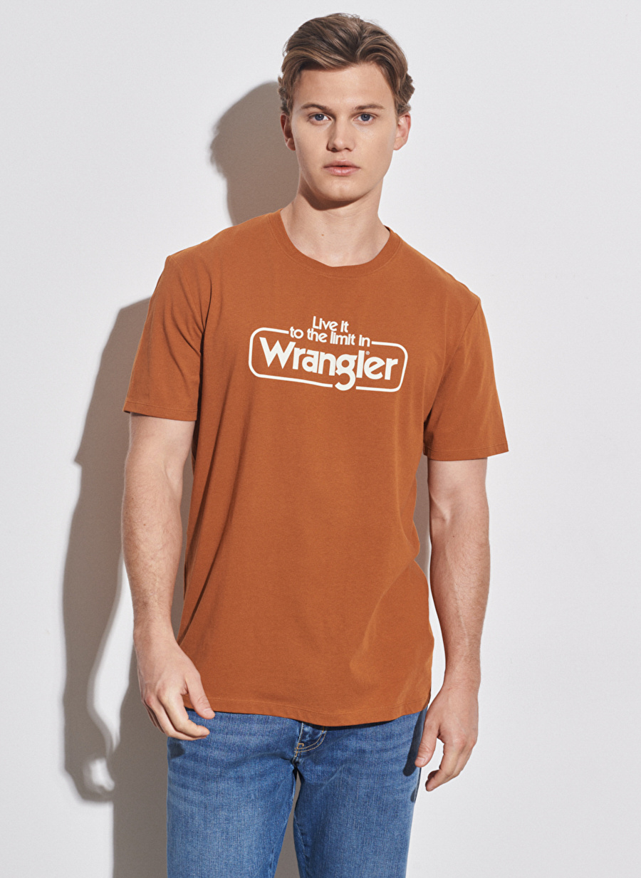 Wrangler Bisiklet Yaka Kiremit Erkek T-Shirt W70SD3H02_Bisiklet Yaka T-shirt