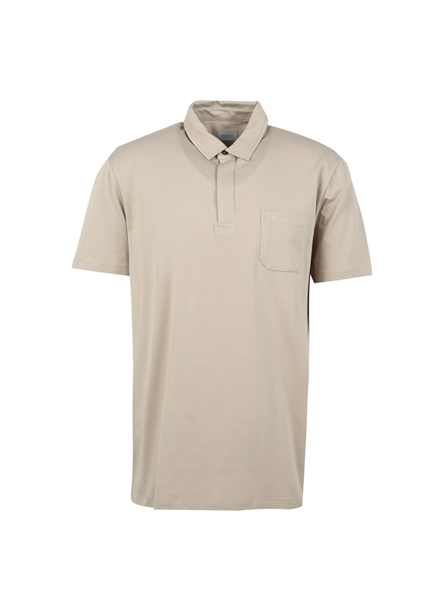 Privé Polo Yaka Bej Erkek T-Shirt 4BX482320009