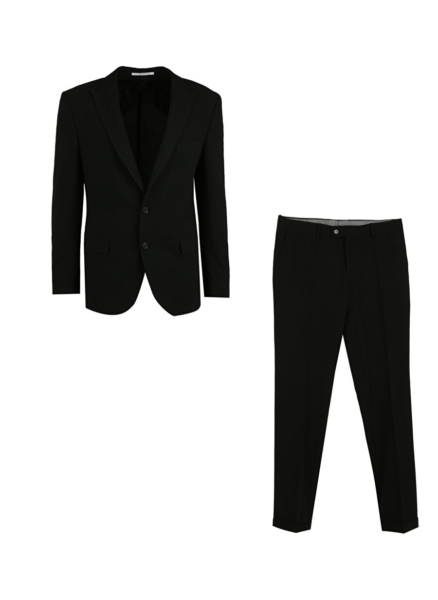 Beymen Business Normal Bel Slim Fit Siyah Erkek Takım Elbise 4B3023200012