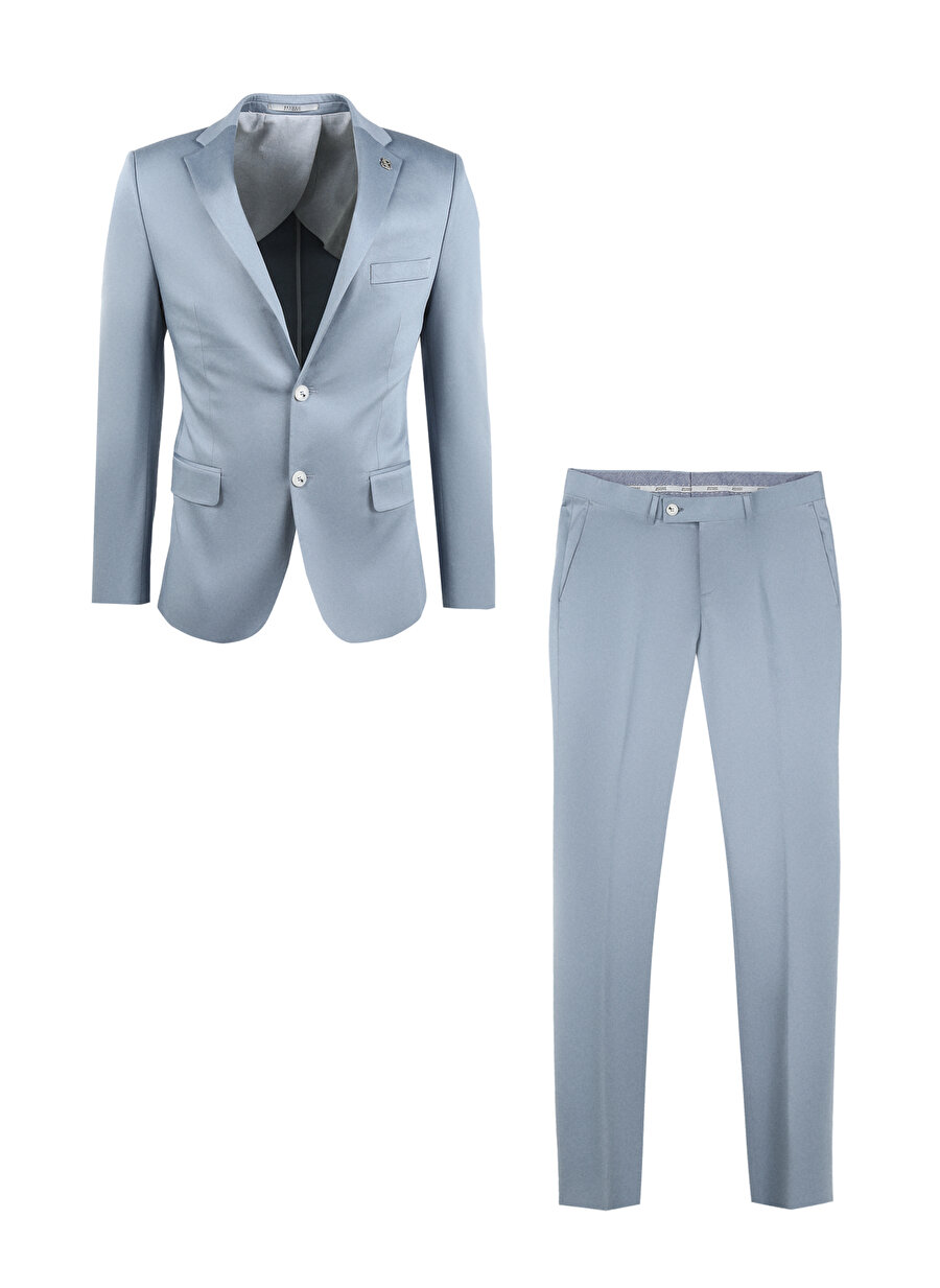 Beymen Business Mavi Erkek Mono Yaka Slim Fit Takım Elbise 4B3023200111