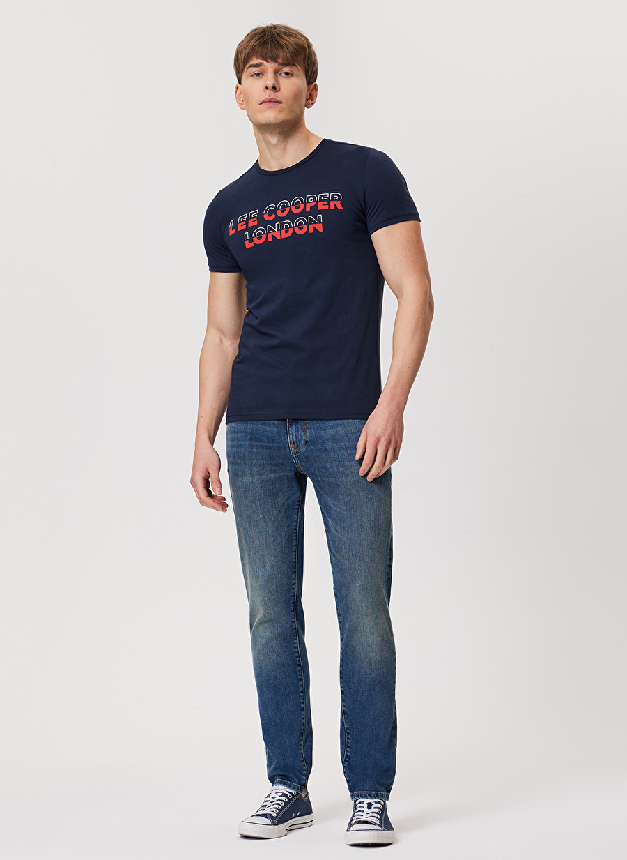 Lee Cooper Yüksek Bel Slim Fit Erkek Denim Pantolon 232 LCM 121069 JACK KIRWAN BLUE_0