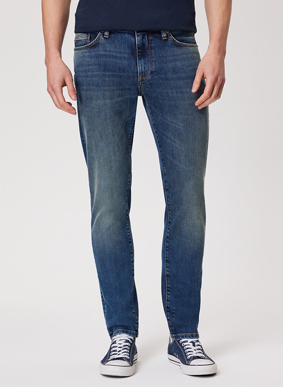 Lee Cooper Yüksek Bel Slim Fit Erkek Denim Pantolon 232 LCM 121069 JACK KIRWAN BLUE_1