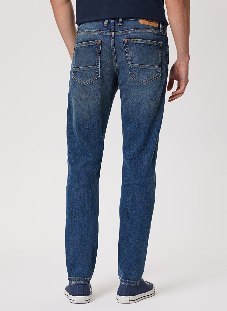 Lee Cooper Yüksek Bel Slim Fit Erkek Denim Pantolon 232 LCM 121069 JACK KIRWAN BLUE_3