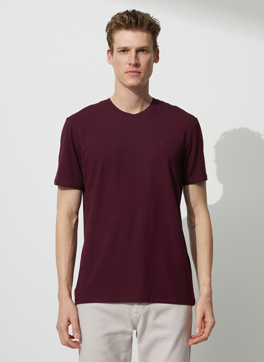 Beymen Business Bisiklet Yaka Bordo Erkek T-Shirt 4B4823200003