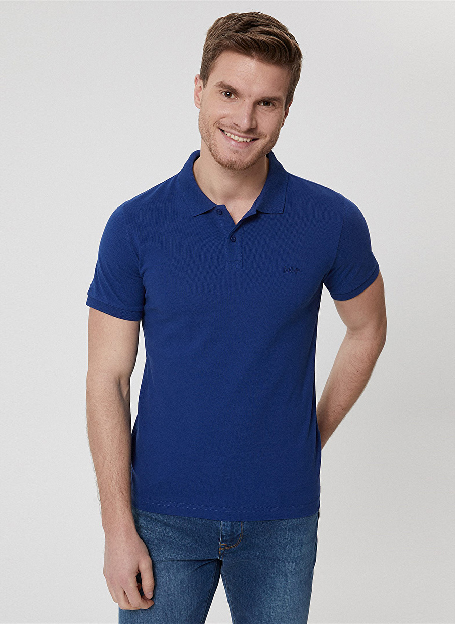 Lee Cooper Koyu Mavi Erkek Polo T-Shirt 232 LCM 242048 TWINS GECE MAVİSİ