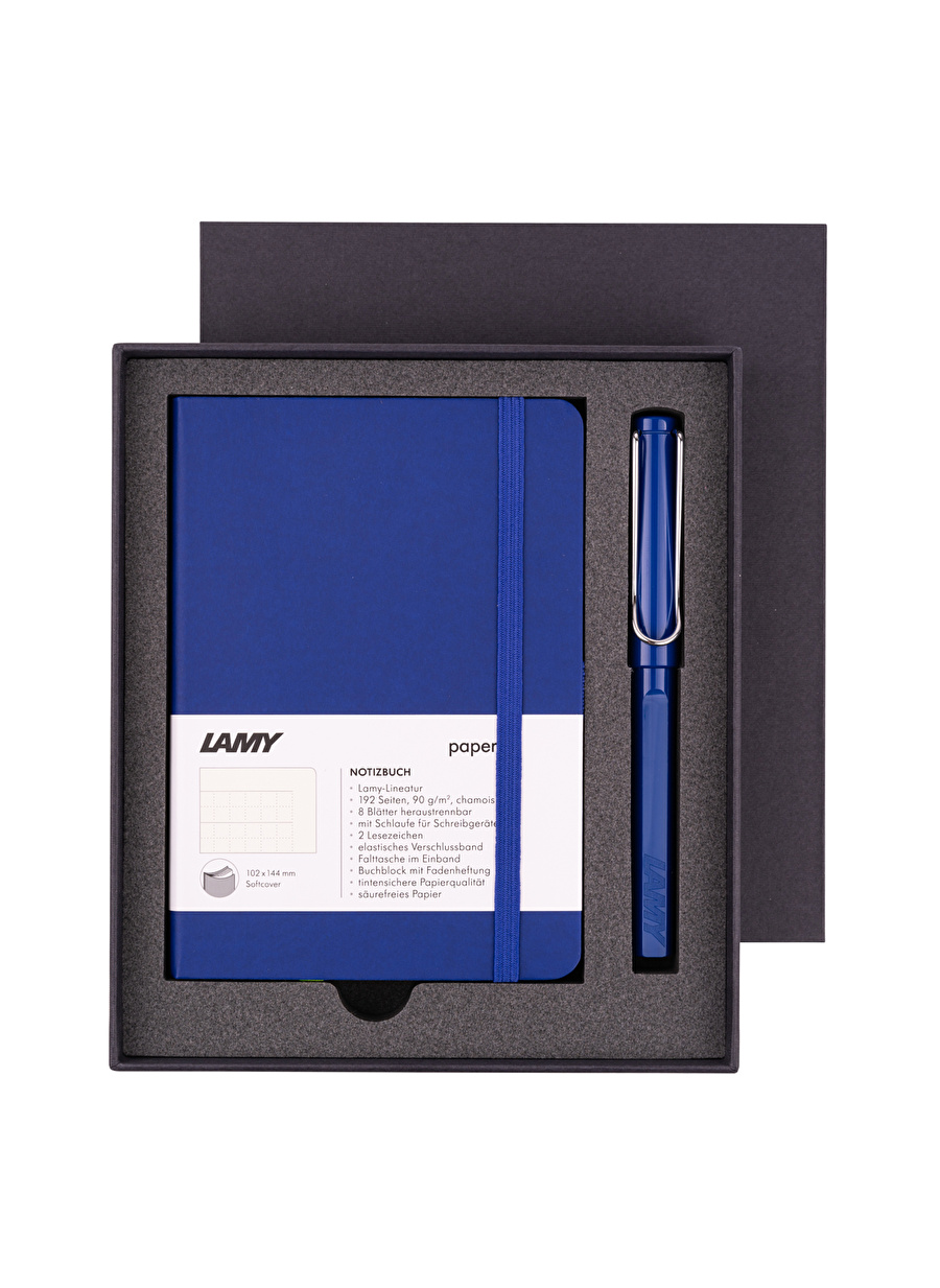 Lamy A6 Mavi Defter+Mavi Roller Kalem