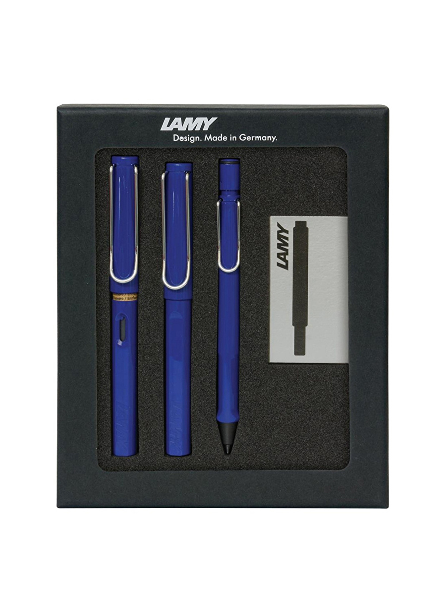 Lamy Safari 3'lü Kalem Seti Drv Şeffaf K Mavi