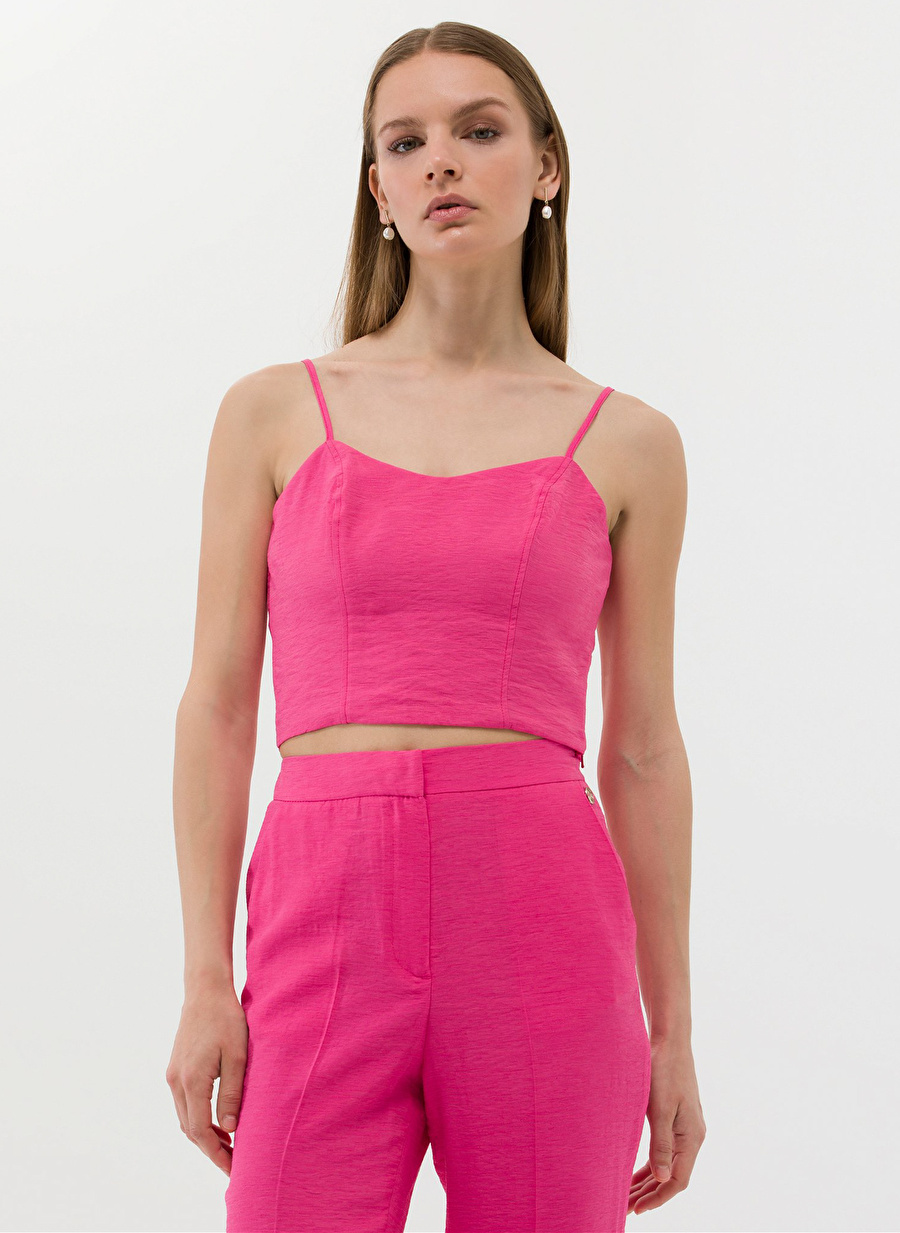 Pierre Cardin Normal Bel Cropped Fit Pembe Kadın Pantolon KRAF-P