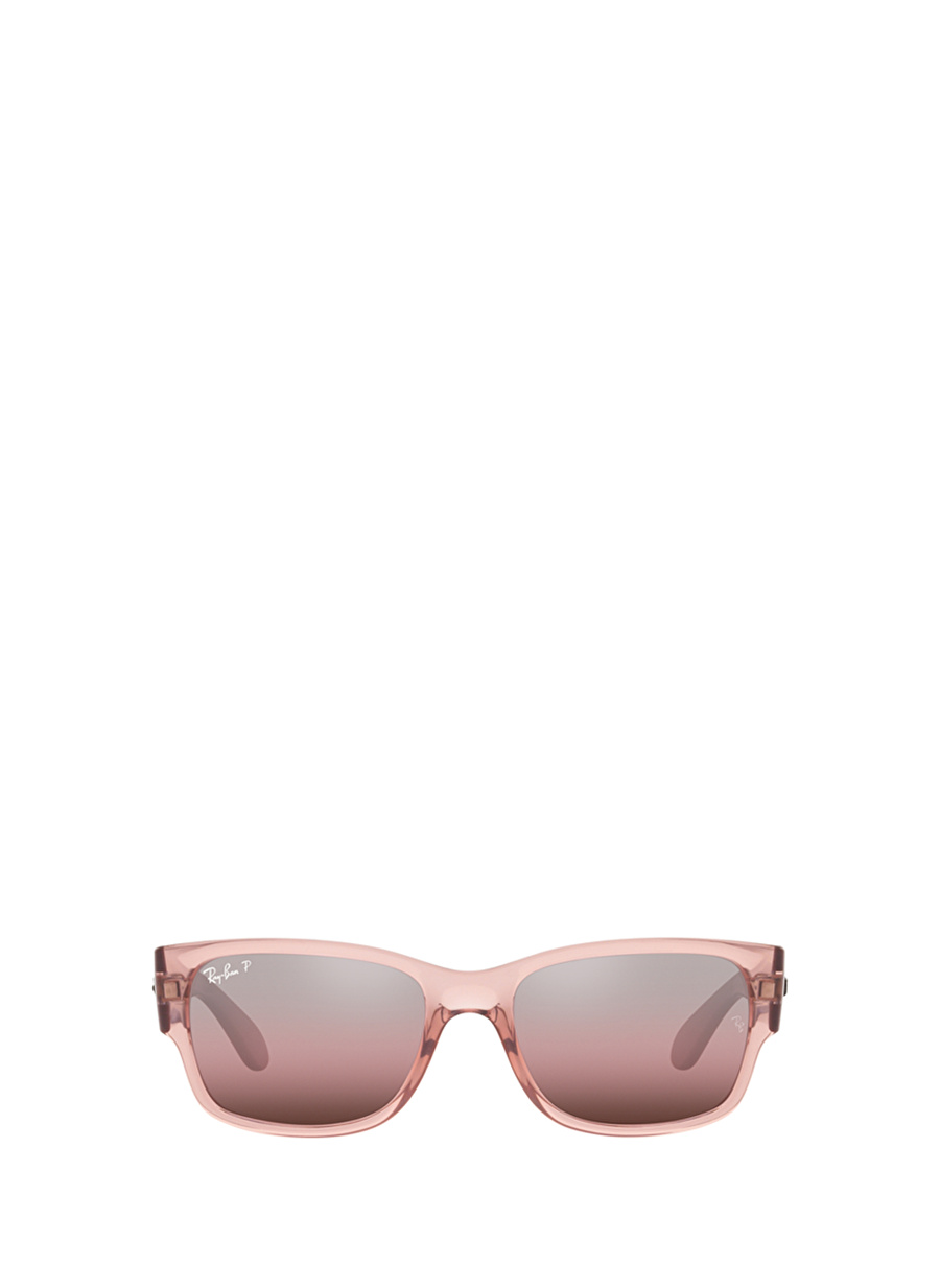 Ray-Ban RB4388 Dikdörtgen Şeffaf Pembe Polarize Unisex Güneş Gözlüğü