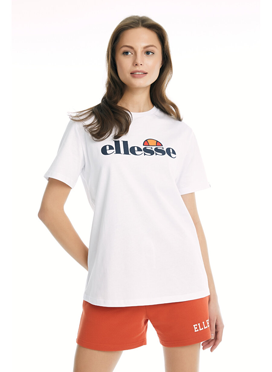 Ellesse Beyaz Kadın Bisiklet Yaka T-Shirt CF013-WT