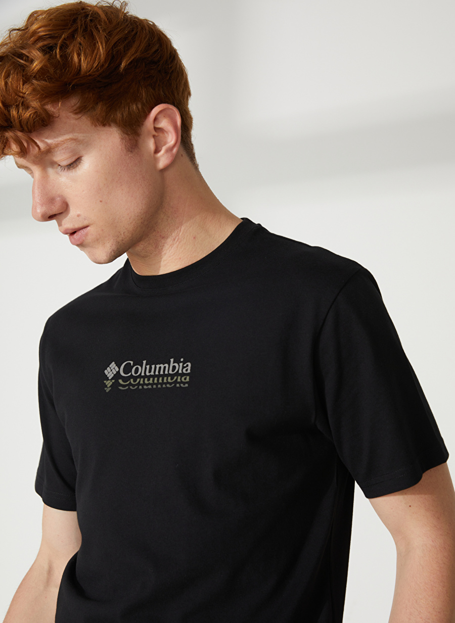 Columbia Siyah Erkek O Yaka Baskılı T-Shirt 9120511010_CS0309