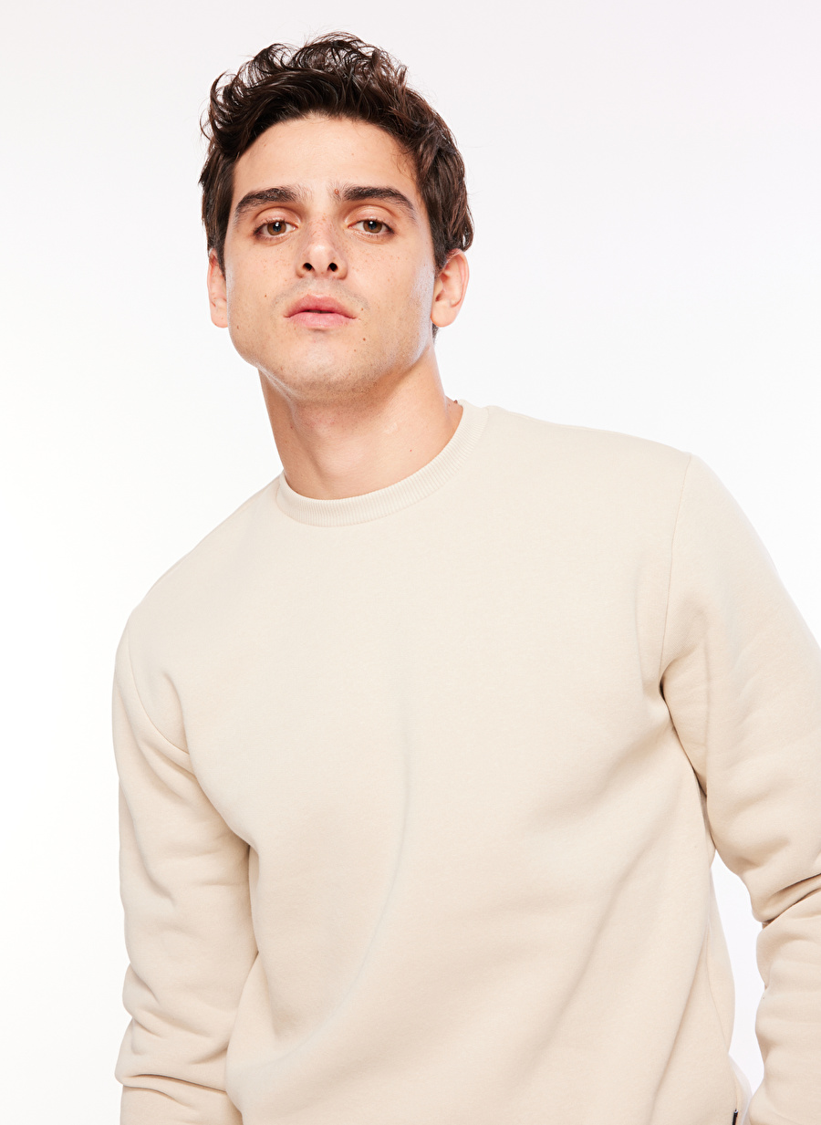 Only & Sons O Yaka Krem Erkek Sweatshırt ONSCERES CREW NECK NOOS