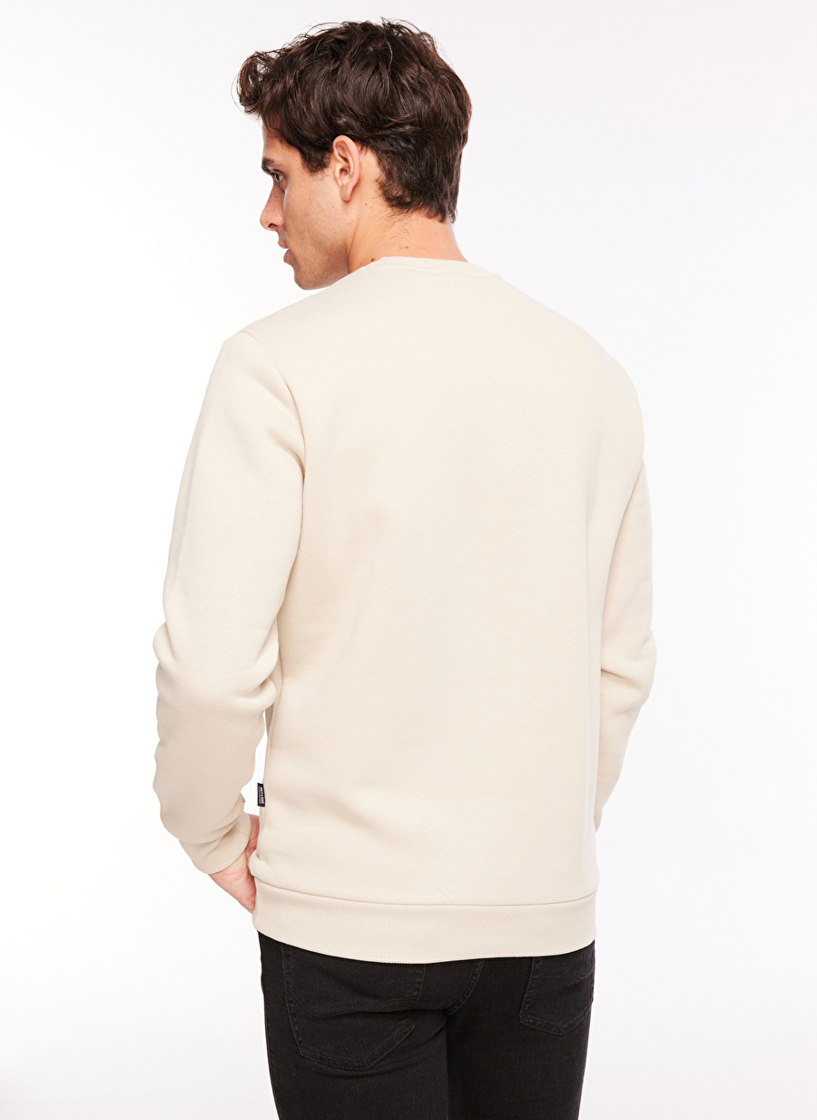 Only & Sons O Yaka Krem Erkek Sweatshırt ONSCERES CREW NECK NOOS_4