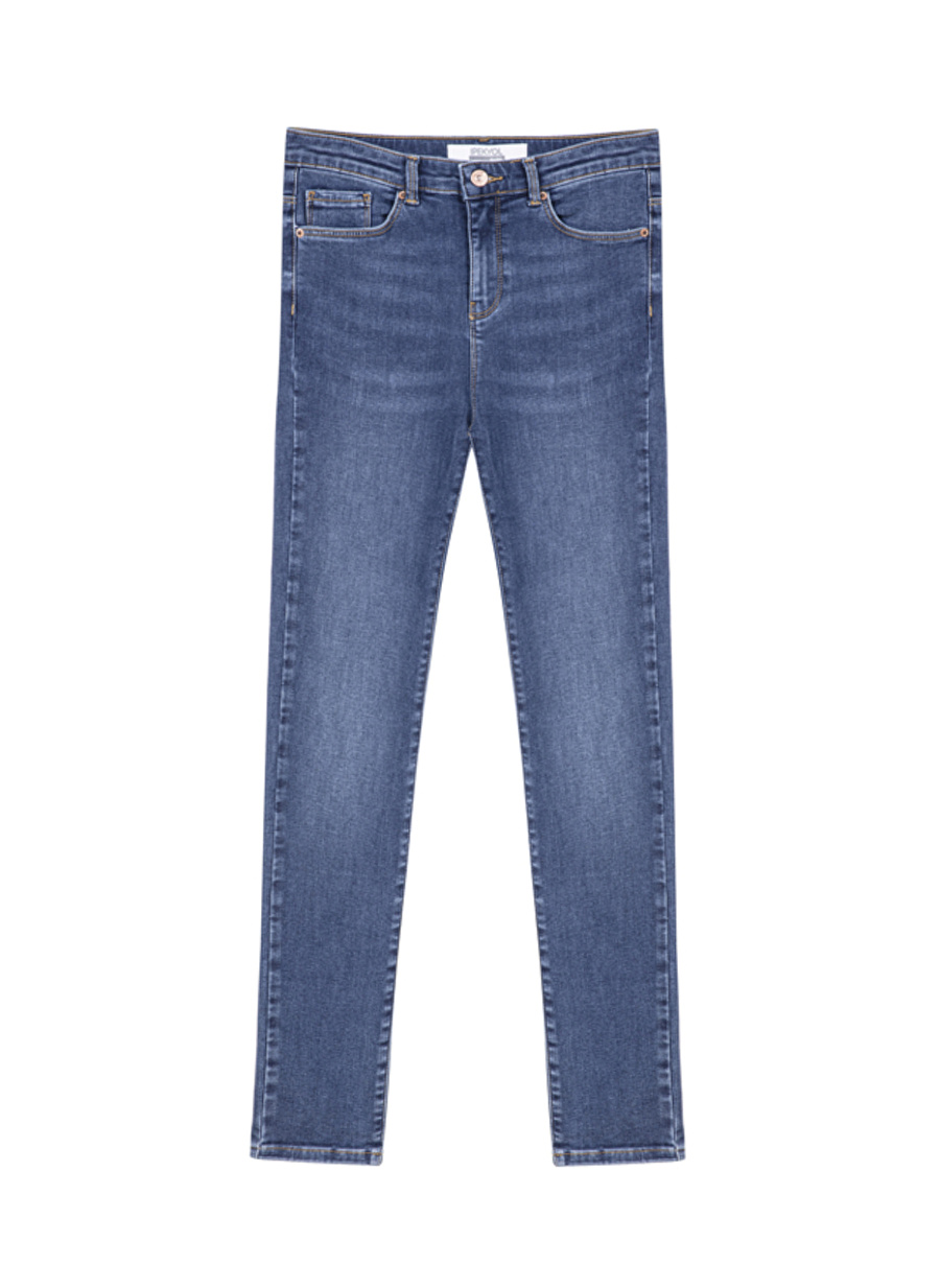 İpekyol Normal Bel Skinny Paça Skinny Fit İndigo Kadın Denim Pantolon I00000018002629