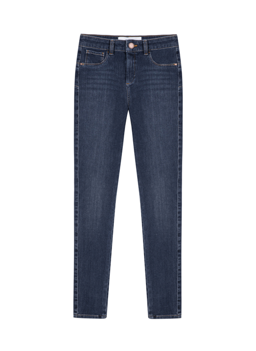 Skinny Fit Normal Bel Skinny Ankle Paça Koyu İndigo Kadın Denim Pantolon I00000018023AC7