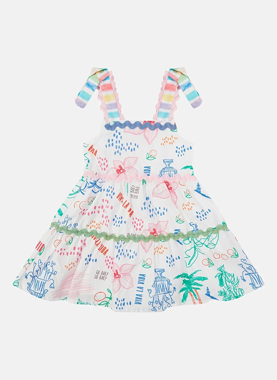 BG Baby Baskılı Çok Renkli Bebek Standart Elbise 23SS0BG2905