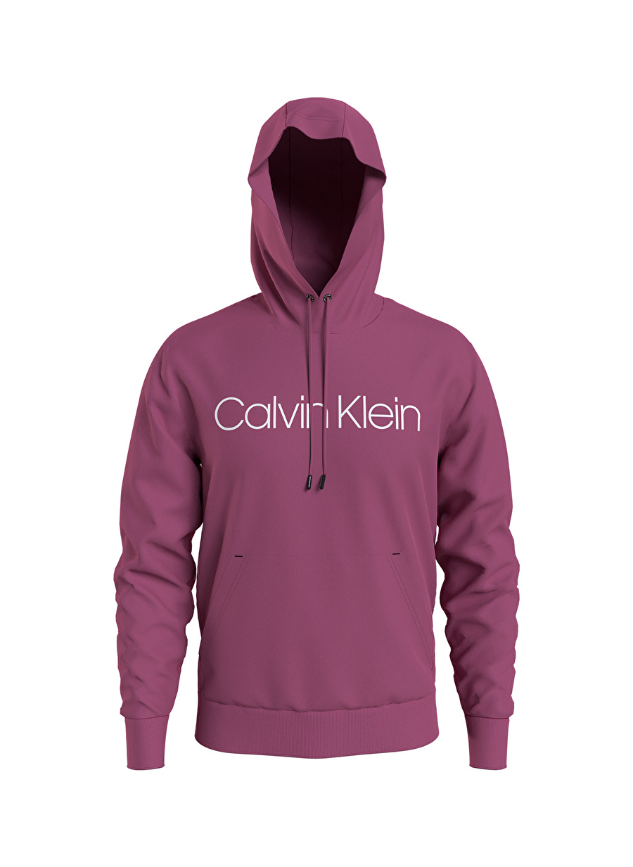 Calvin Klein Kapüşon Yaka Lila Erkek Sweatshırt K10K107033VUX