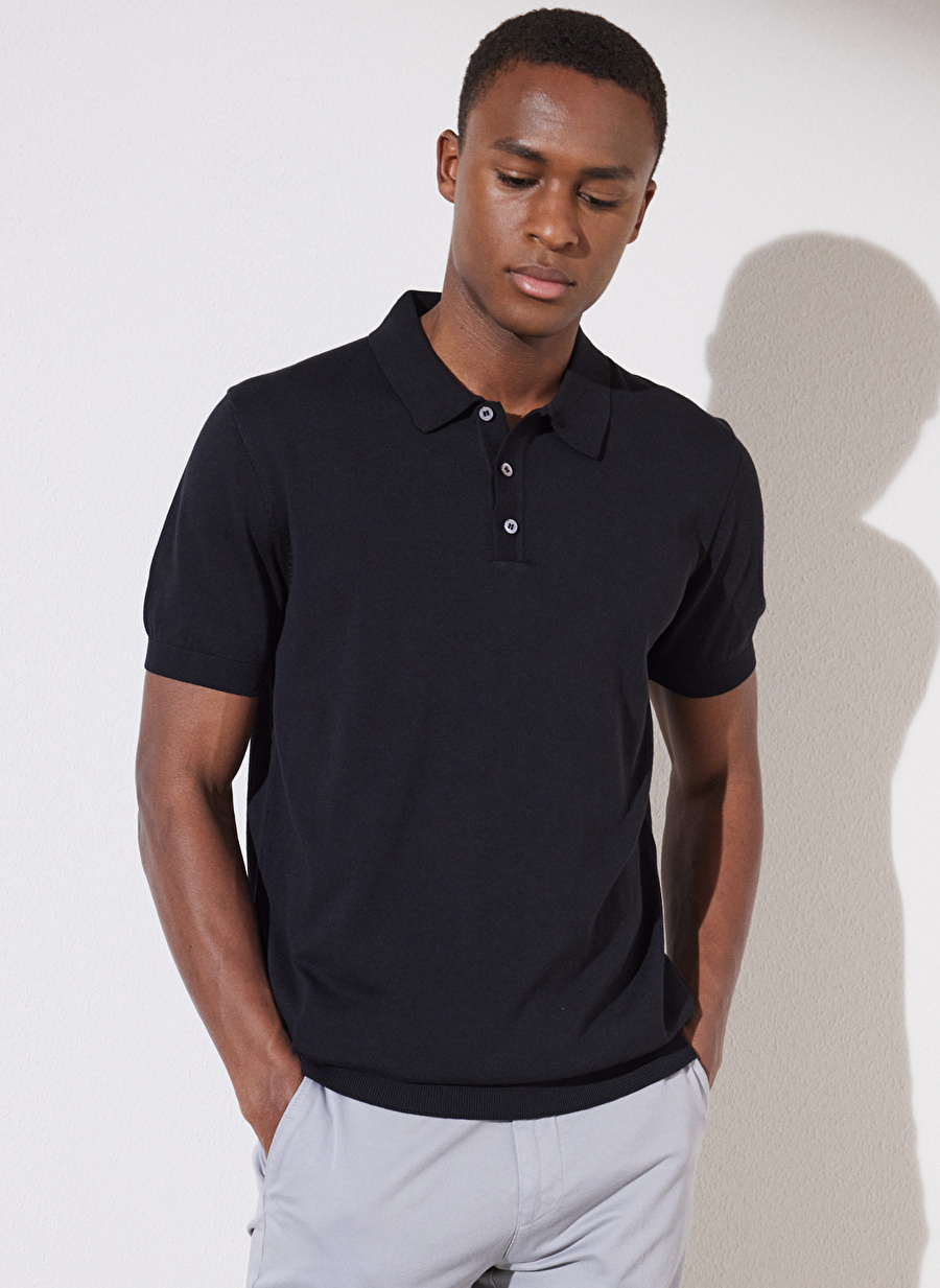 Brooks Brothers Siyah Erkek Polo T-Shirt BBSP23MKL001