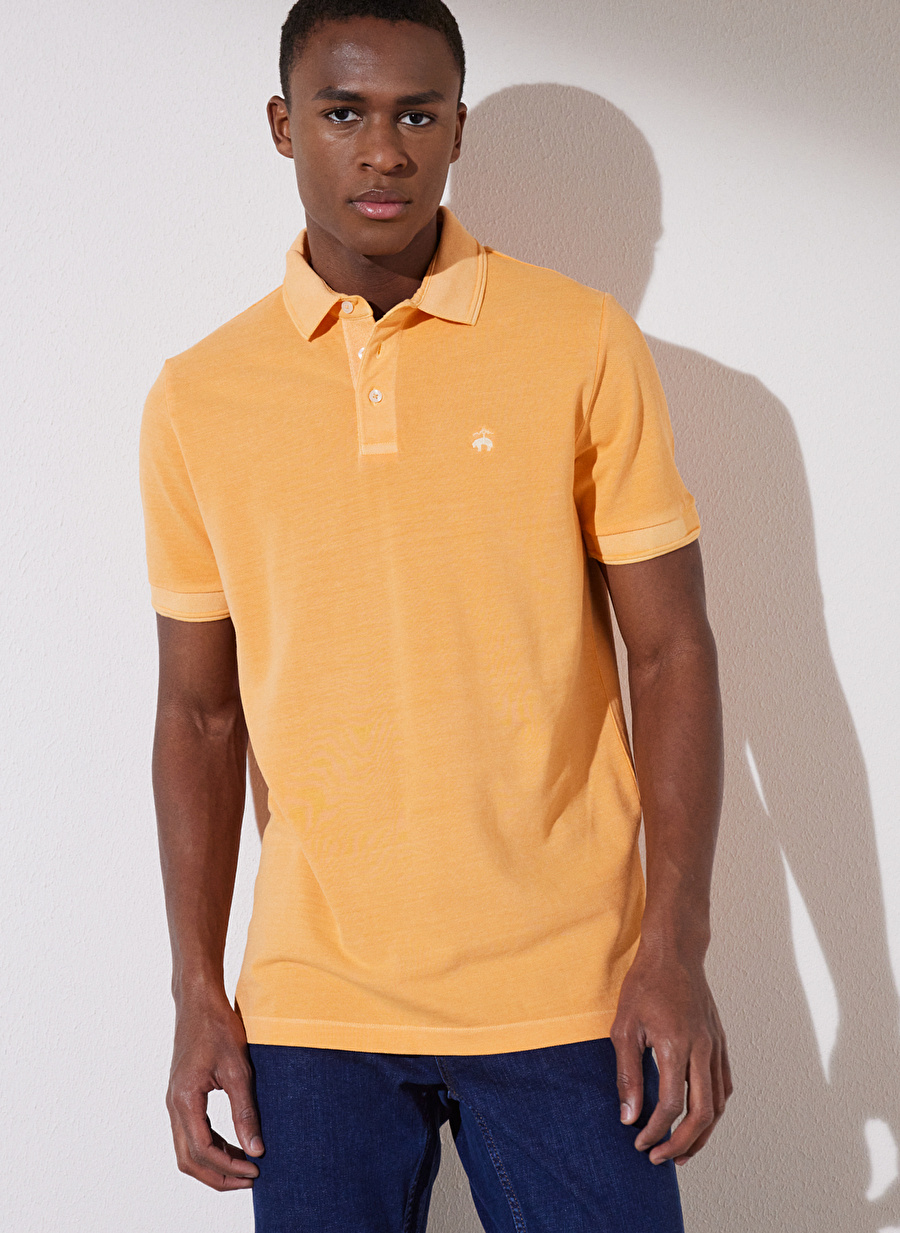 Brooks Brothers Polo Yaka Turuncu Erkek T-Shirt BBSP23MTS004