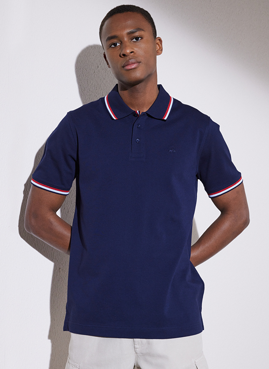 Brooks Brothers Polo Yaka Lacivert Erkek T-Shirt BBSP23MTS010