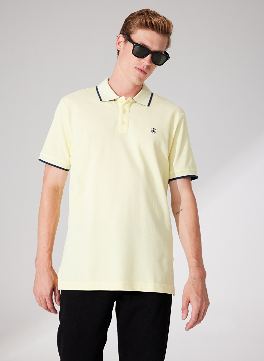 Brooks Brothers Açık Sarı Erkek Polo T-Shirt BBSP23MTS013