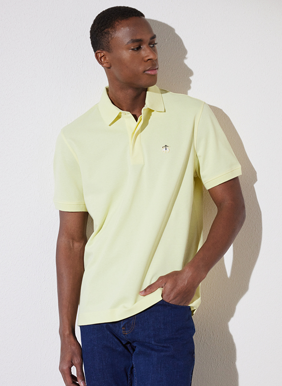 Brooks Brothers Polo Yaka Sarı Erkek T-Shirt BBSP23MTS019