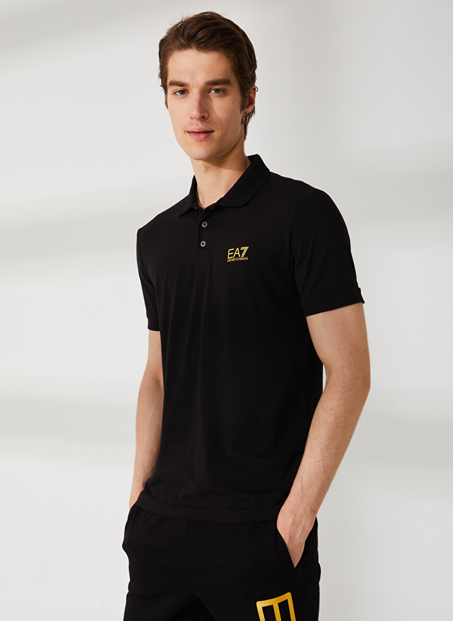 EA7 Siyah Erkek Polo T-Shirt 8NPF04PJM5Z0208