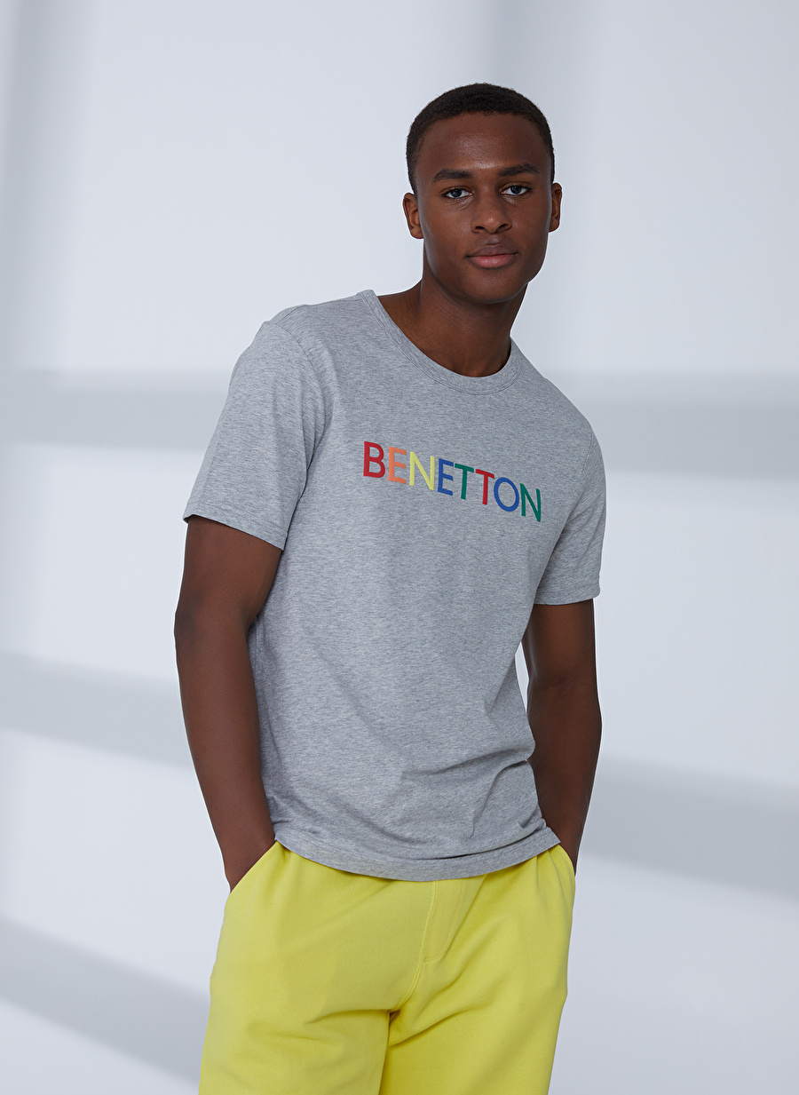 Benetton Çok Renkli Erkek T-Shirt