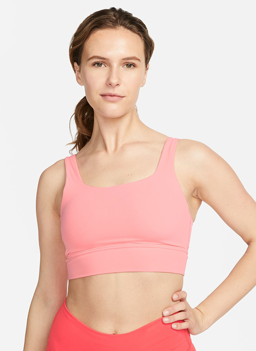 Nike Kırmızı - Pembe Kadın Sporcu Sütyeni DO6619-611 W NK ALATE ELLIPSE BRA