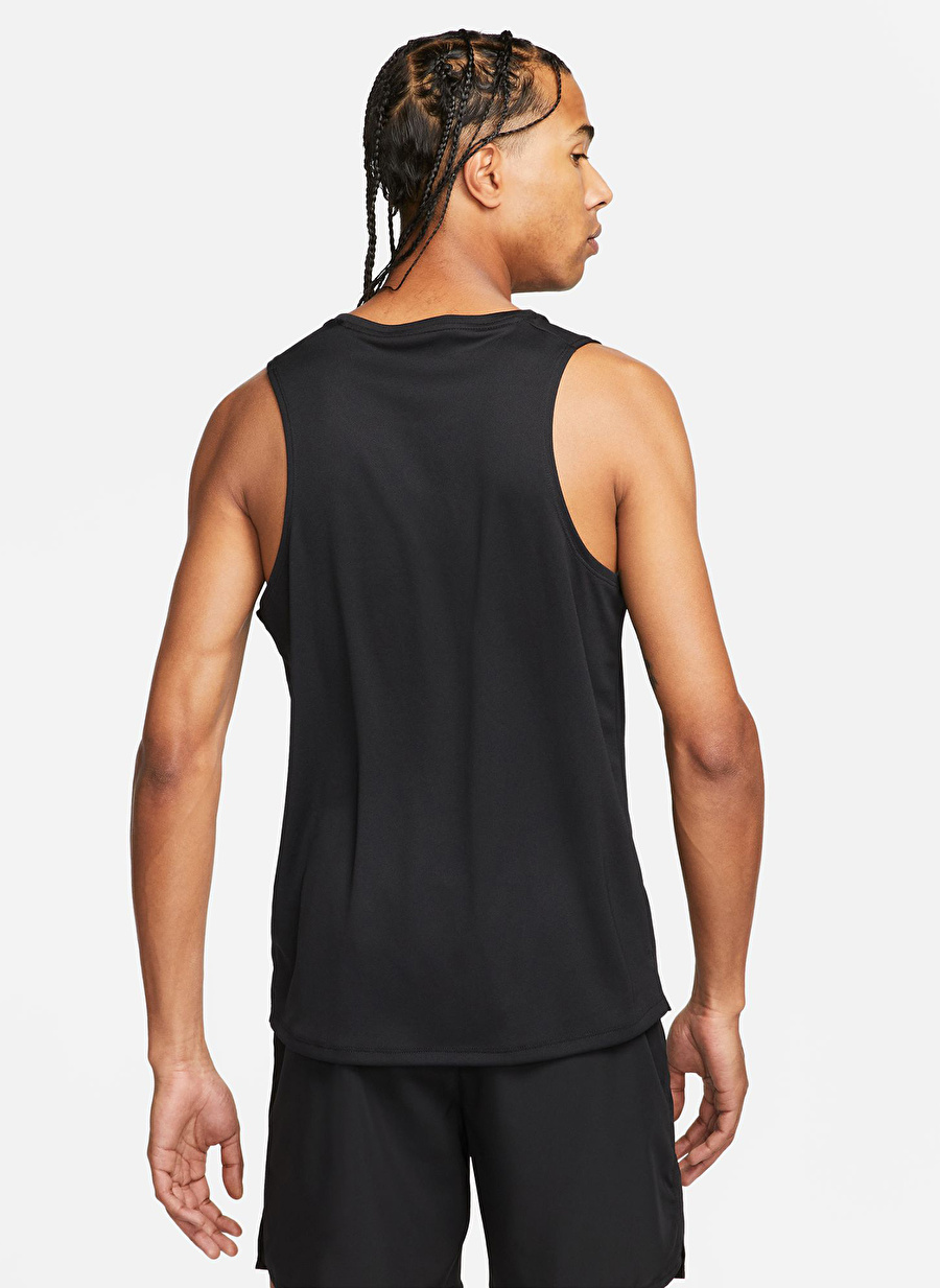 Nike Siyah - Gri - Gümüş Erkek Atlet DV9321-010 M NK DF MILER TANK    _2