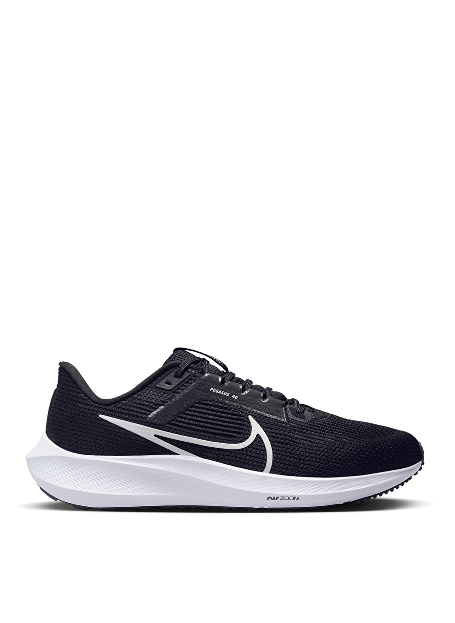 Nike Siyah - Gri - Gümüş Erkek Deri Koşu Ayakkabısı DV3853-001 AIR ZOOM PEGASUS 40