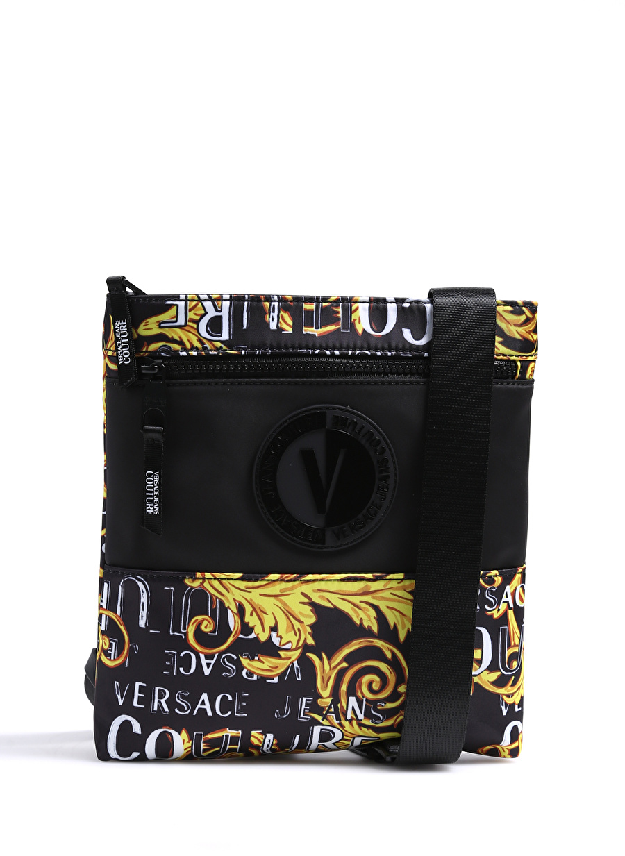 Versace Jeans Couture Siyah - Altın Erkek Postacı Çantası 74YA4B74ZS588G89