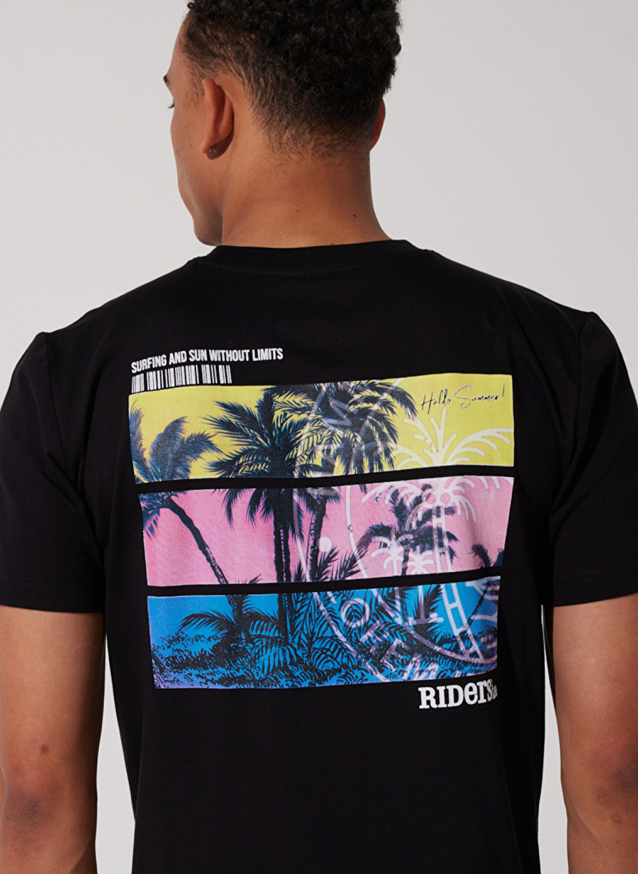 Riders By Lee Bisiklet Yaka Siyah Erkek T-Shirt L231718001 Bisiklet Yaka T-shirt