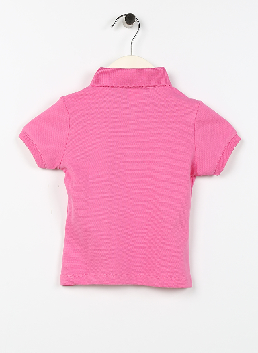 U.S. Polo Assn. Pembe Kız Bebek Polo Yaka Kısa Kollu Düz T-Shirt TP01-IY023-B