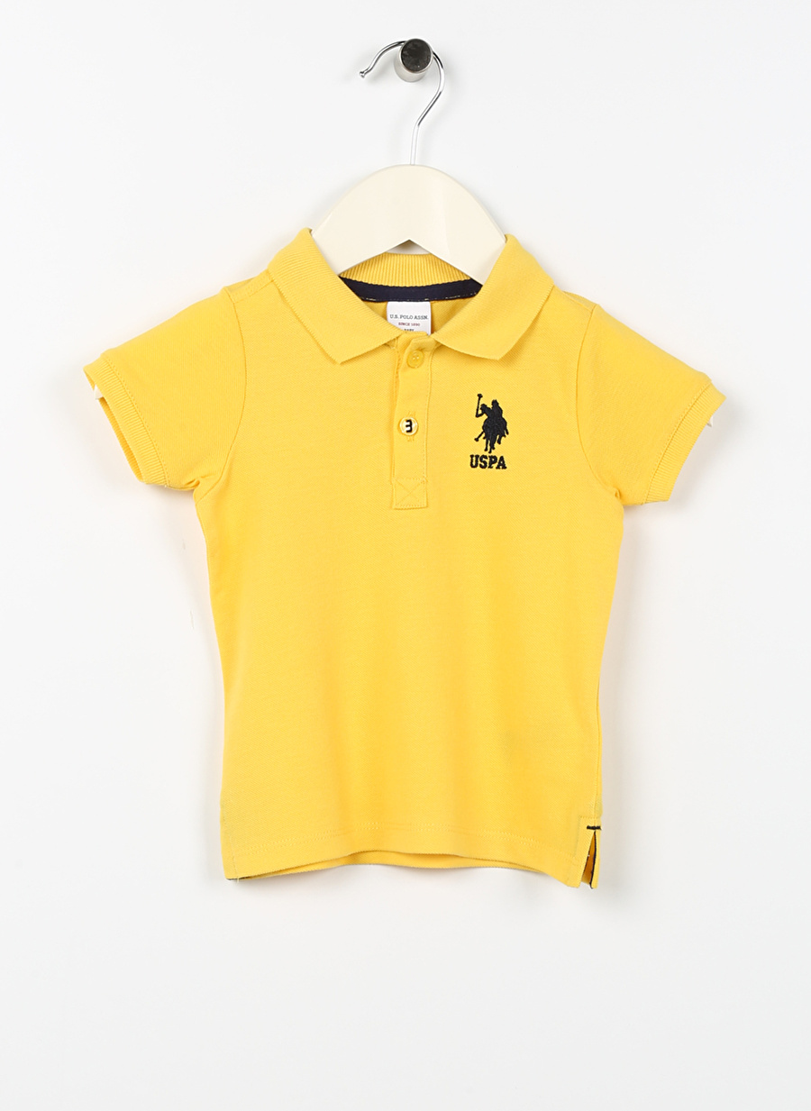 U.S. Polo Assn. Sarı Erkek Bebek Polo Yaka Kısa Kollu Düz T-Shirt TP01IY023KIDS-B