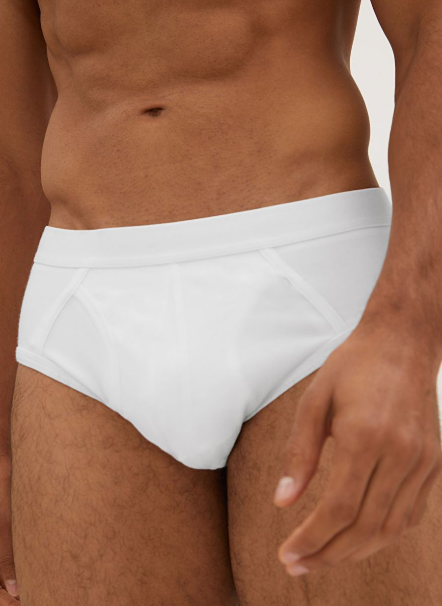 Marks & Spencer Beyaz Erkek 5'li Cool & Fresh Brief Külot Seti 6733S