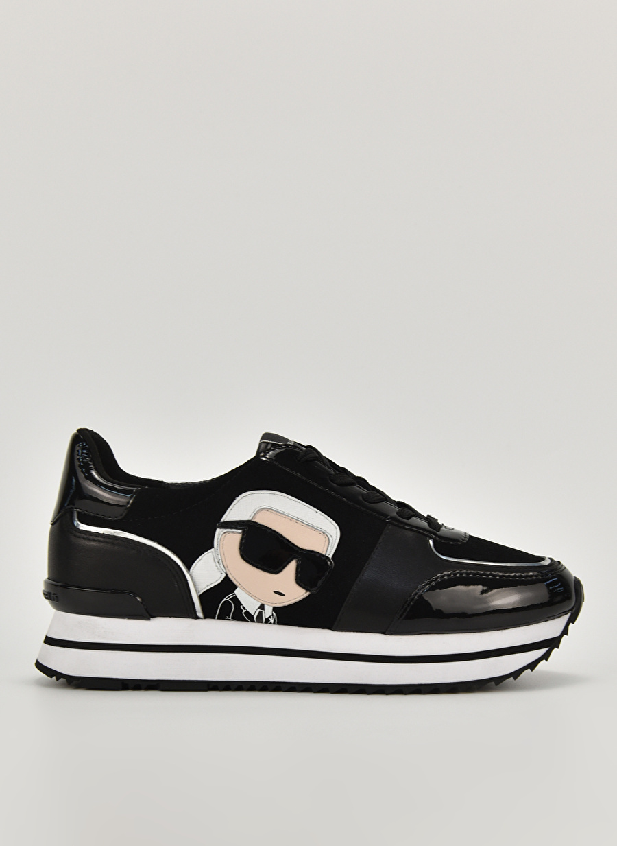 KARL LAGERFELD Siyah Kadın Deri Sneaker KL61930N