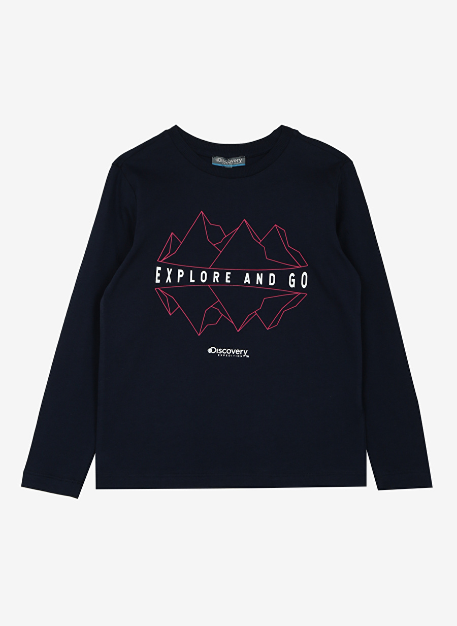 Discovery Expedition Baskılı Lacivert Kız Çocuk T-Shirt D3WG-TST2