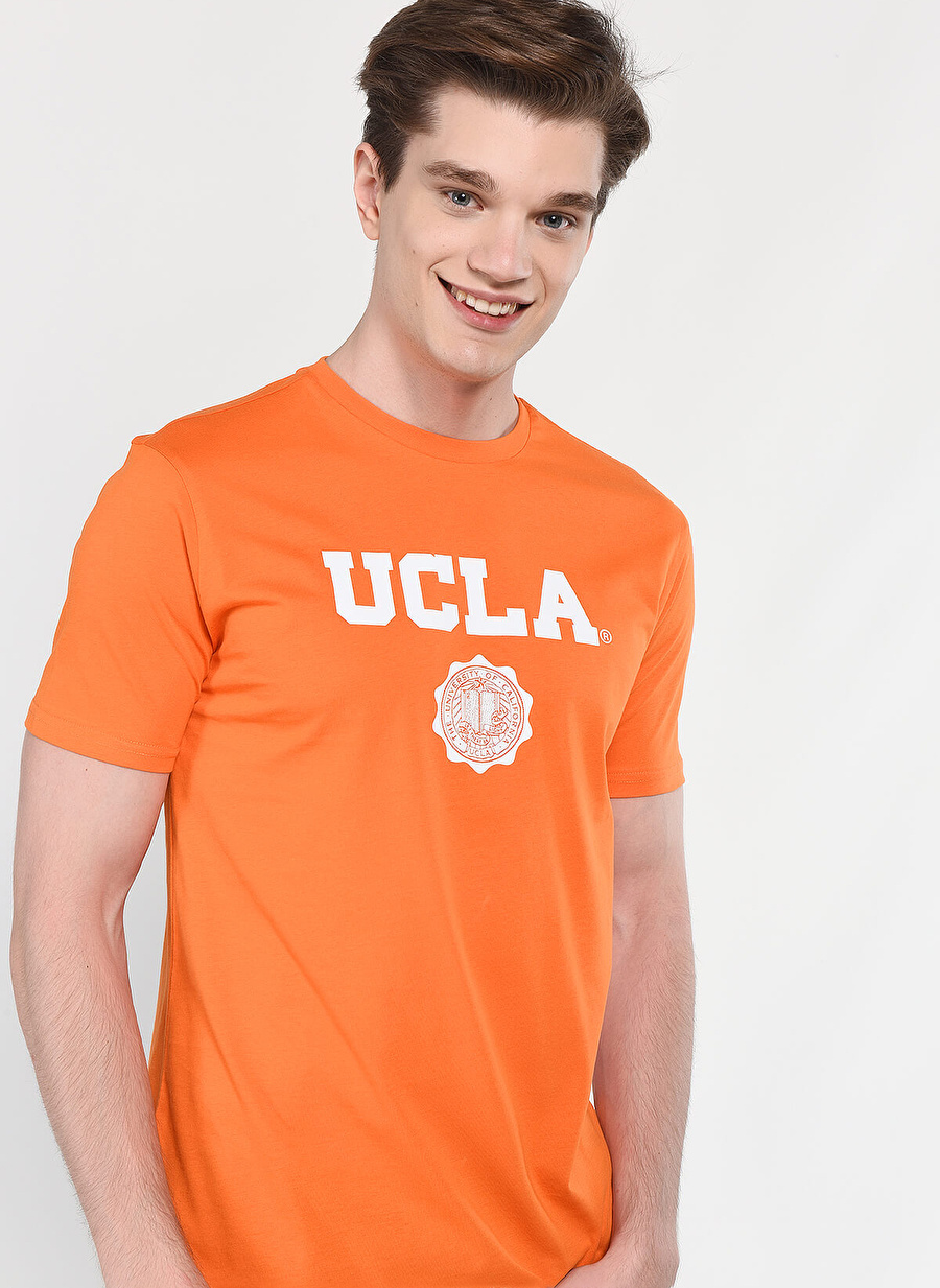 Ucla Bisiklet Yaka Turuncu Erkek T-Shirt GAYLEY