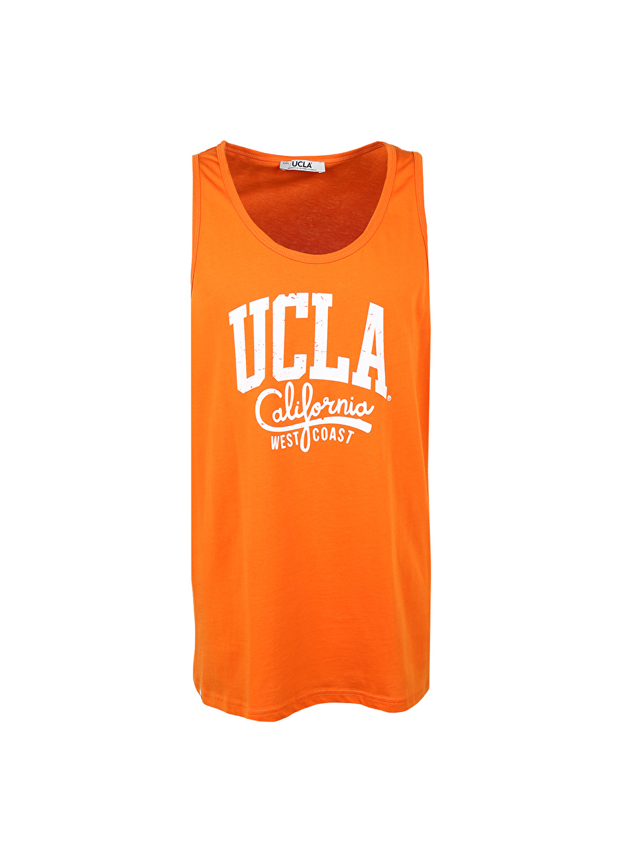 Ucla Geniş Yaka Turuncu Erkek T-Shirt PEBLE