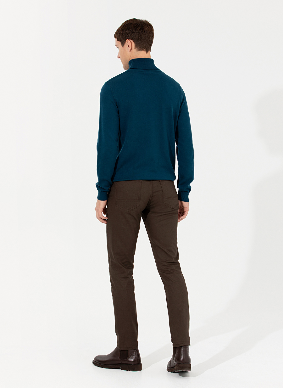 Pierre Cardin Normal Bel Normal Paça Slim Fit Kahve Erkek Pantolon SIESTA_3