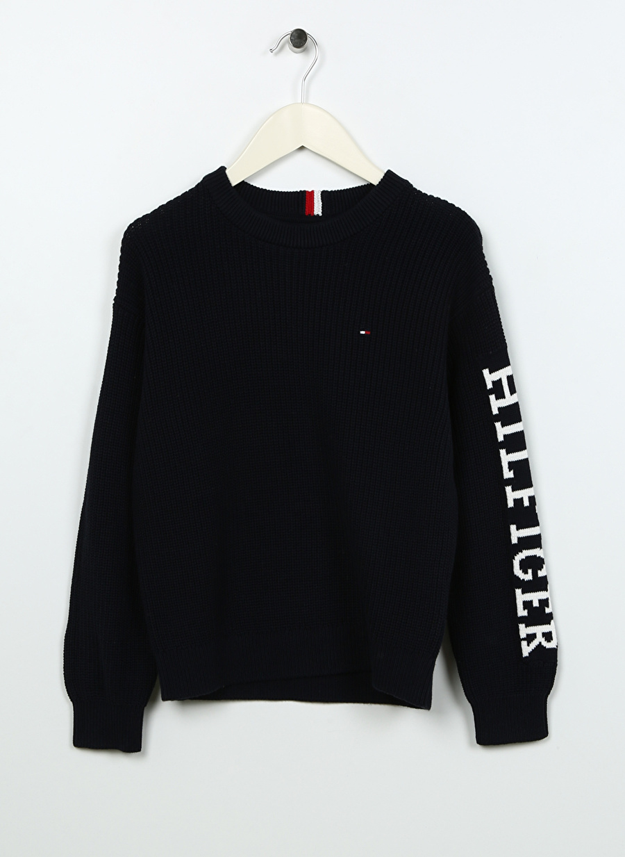 Tommy Hilfiger Mavi Erkek Çocuk Bisiklet Yaka Uzun Kollu Sweatshirt KB0KB08364