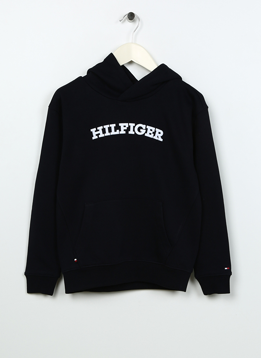 Tommy Hilfiger Mavi Erkek Çocuk Kapüşonlu Uzun Kollu Sweatshirt KB0KB08290