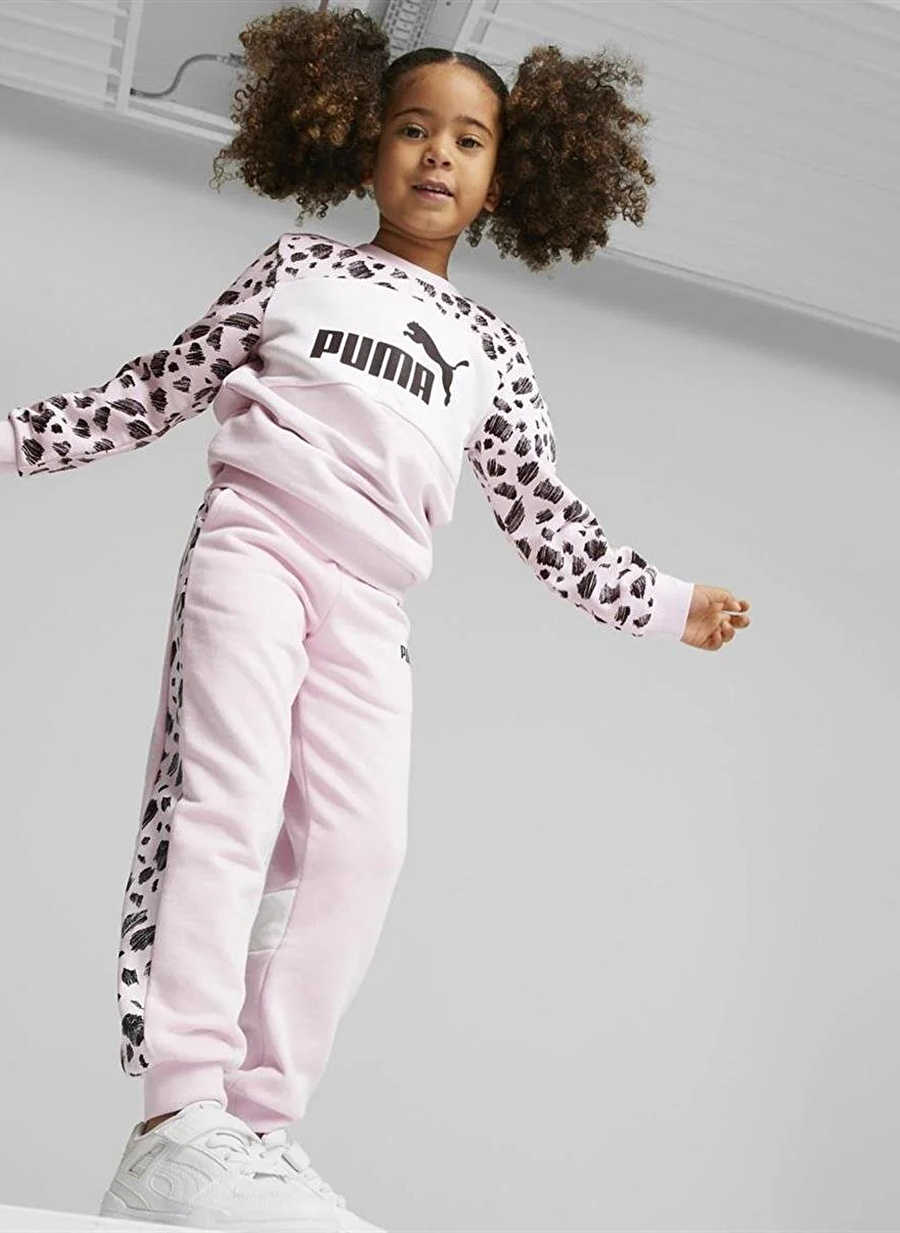 Puma Erkek Çocuk Pembe Sweatshırt 67334762 ESS+ PUMA MATES Crew Pearl