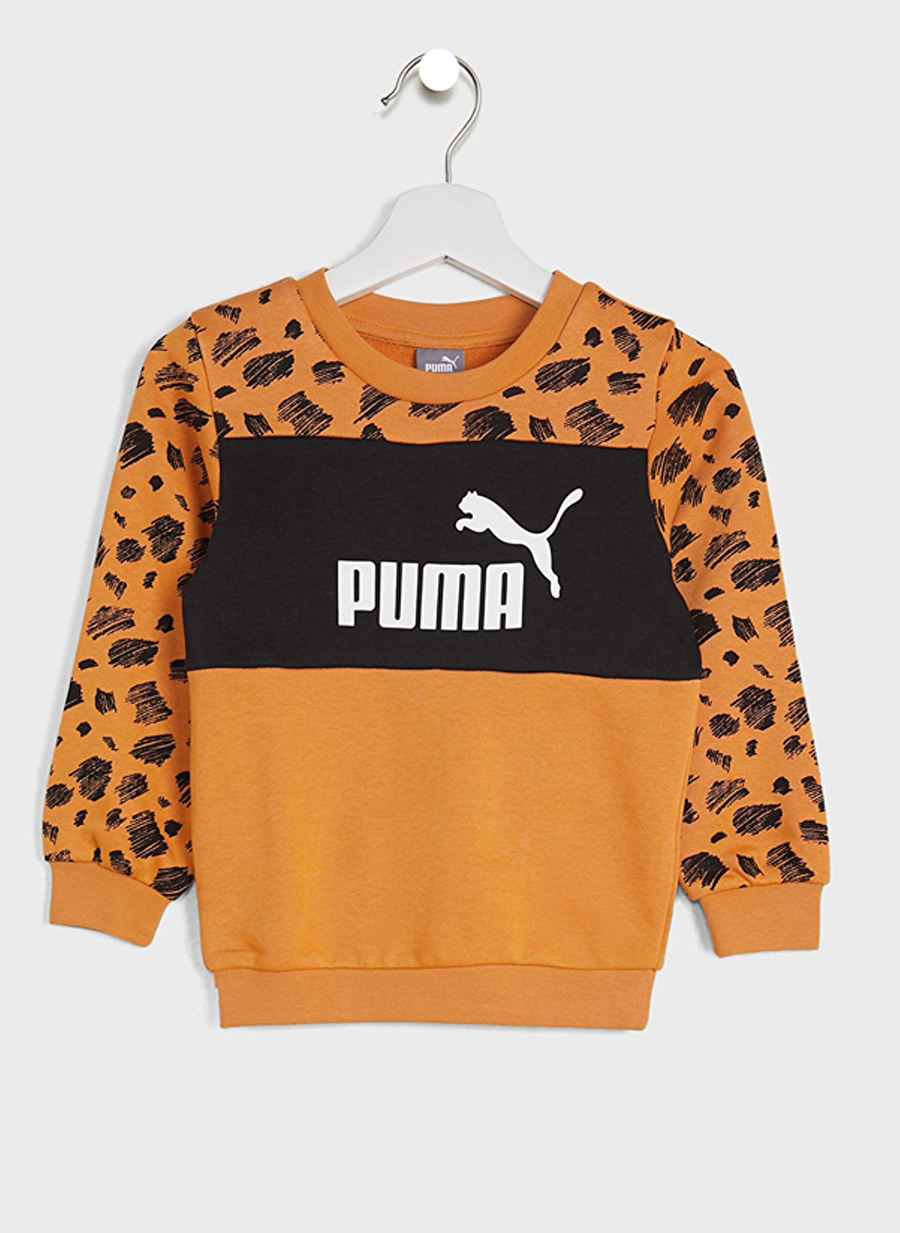 Puma Erkek Çocuk Turuncu Sweatshırt 67334730 ESS+ PUMA MATES Crew Deser