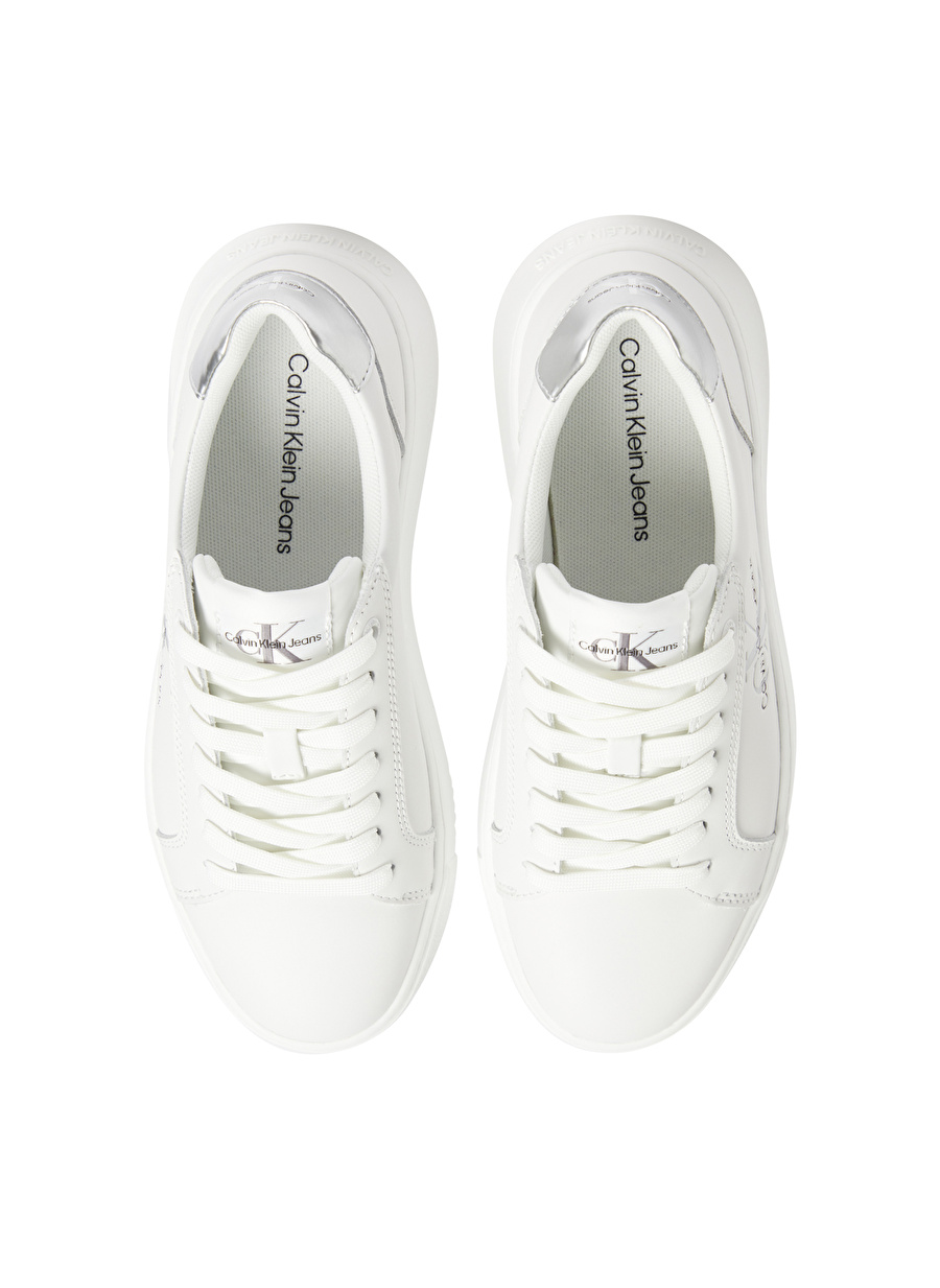 Calvin Klein Beyaz Kadın Deri Sneaker YW0YW01224YBR_2